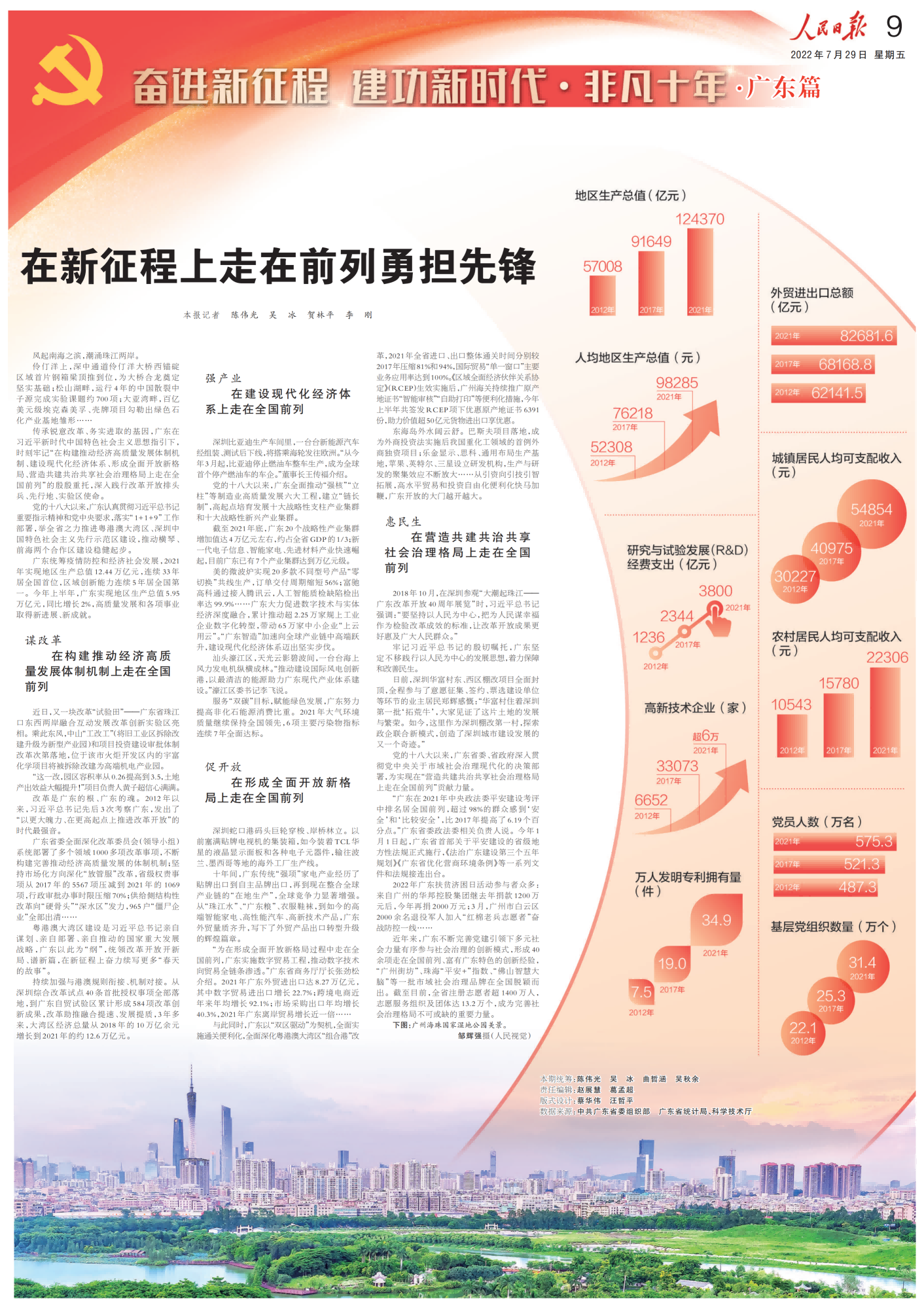 广东：在新征程上走在前列勇担先锋