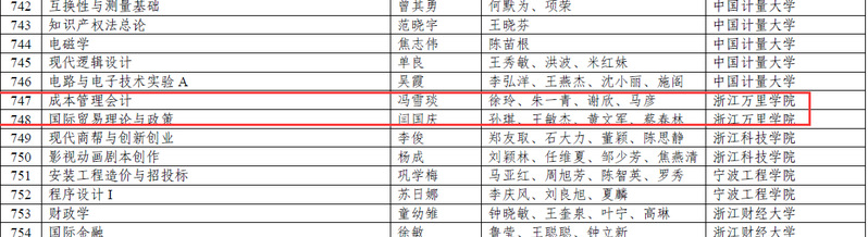 【喜报】我校新增2门国家级一流本科课程